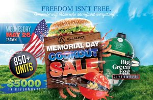 Dallas's Memorial  Cookout Sale