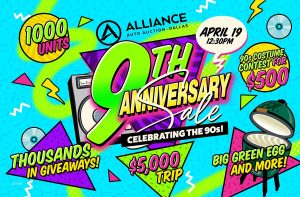 Dallas 9th Anniversary Sale