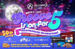 Austin Groove is on for 5 - 5th Anniversary